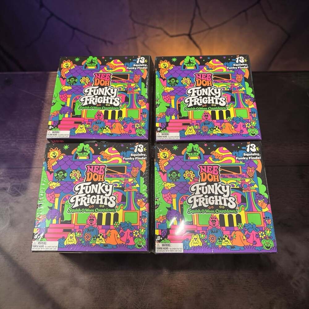 Schylling NeeDoh Funky Frights Squish-O-Ween Countdown Lot Of 4